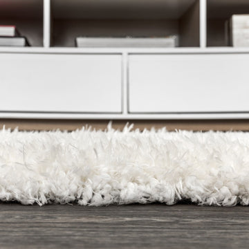 Aydin Solid Plush Shag Area Rug